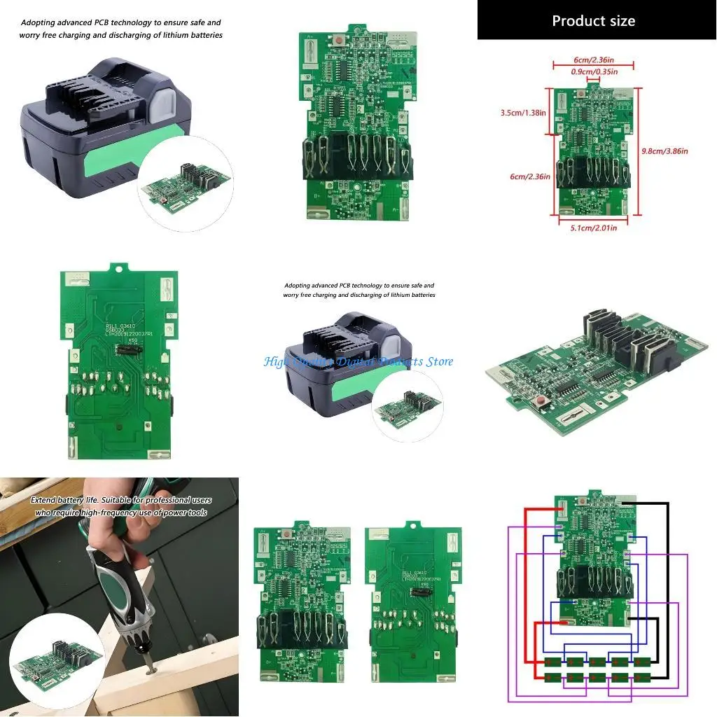 

U2JE PCB Protections Module For HIKOKI 36V 18V LiBatteries Enhances Heat Dissipation