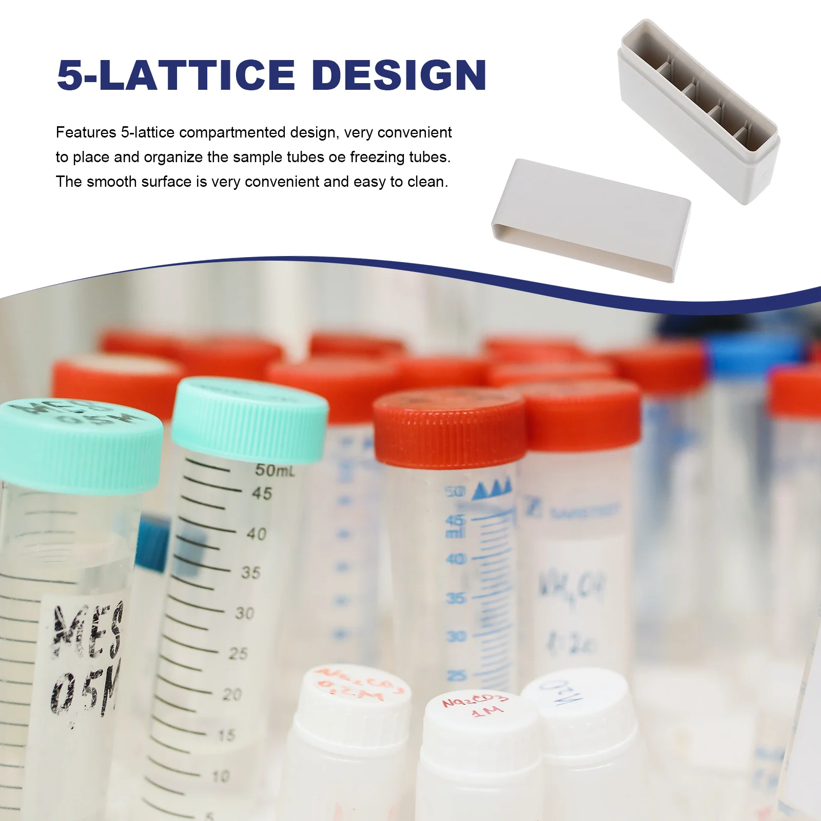 

Freezer Box Cryovial Organizer Freezing Tube Container Refrigerating Holder Simple Case Seal