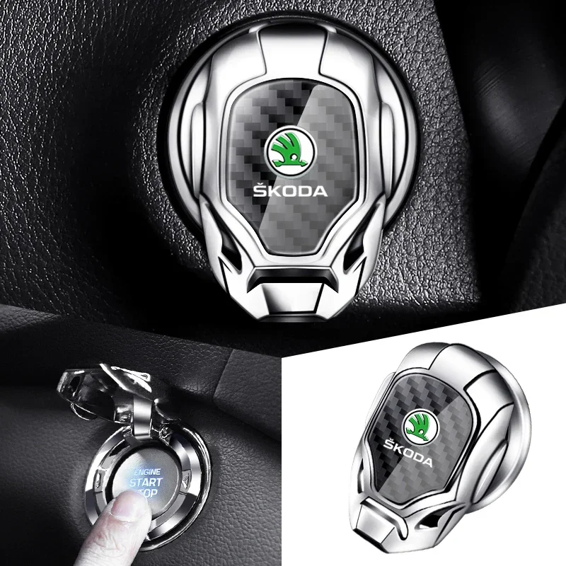 

Car One-Click Start Button Cover Ignition Switch Protection Cover For Skoda Fibia 2 Superb Octavia 2 MK2 FL A5 2009 2010 2011