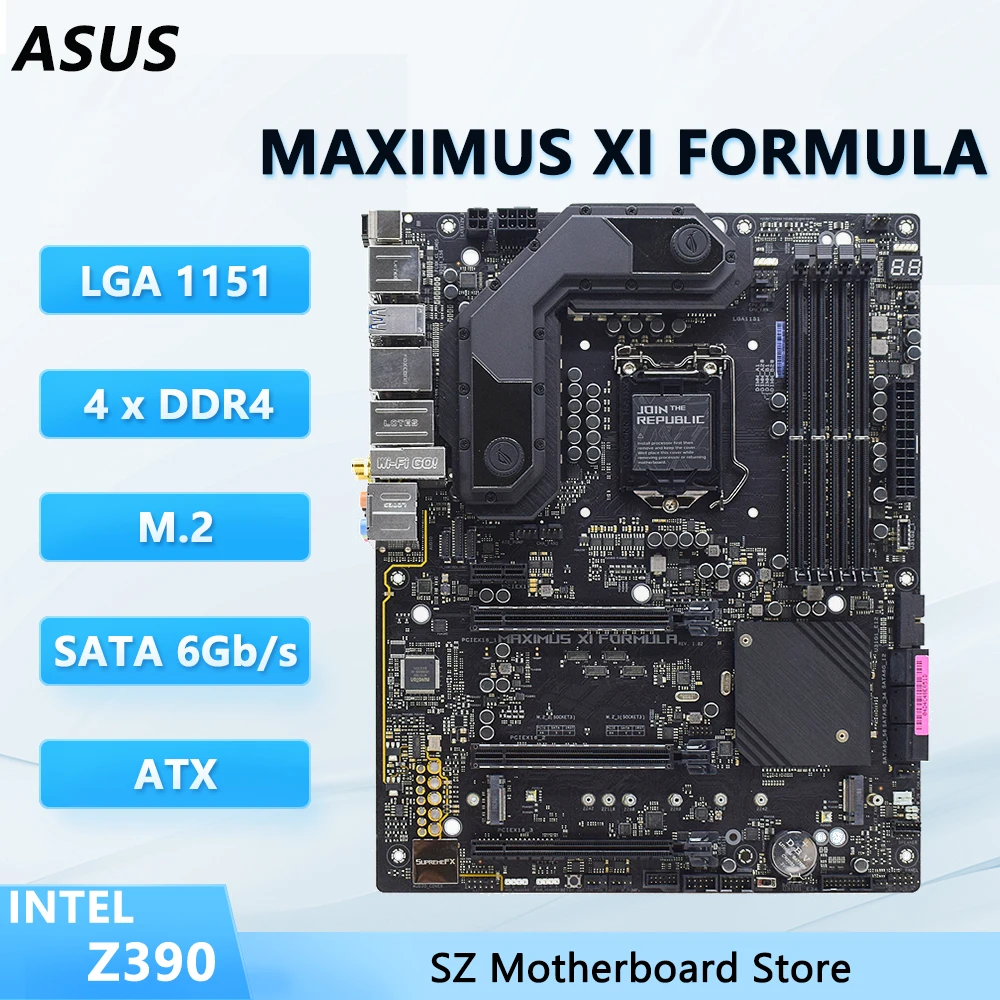اللوحة الأم ASUS MAXIMUS XI FORMULA Z390 LGA 1151 تدعم i9-9900K/9900KS i7-9700K i5-9600K CPU DDR4 128GB M.2 HDMI ATX
