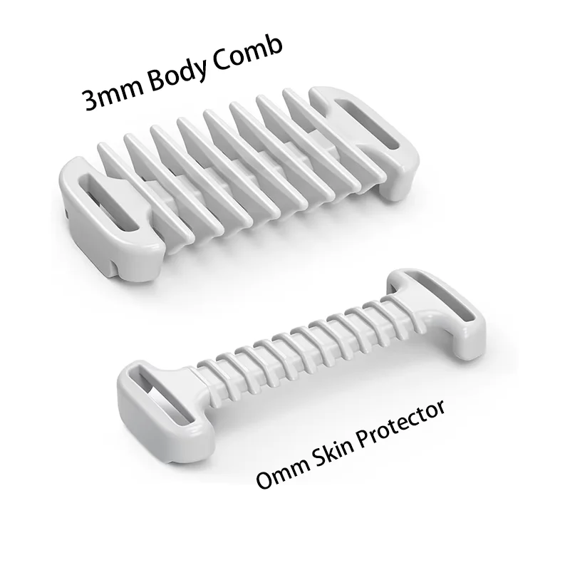 2Pcs Intimate Skin Protector & Body Comb 3mm Clogs Compatible For One Blade QP2724/QP2824/QP2520/QP2630 Hybrid Trimmer Accessory