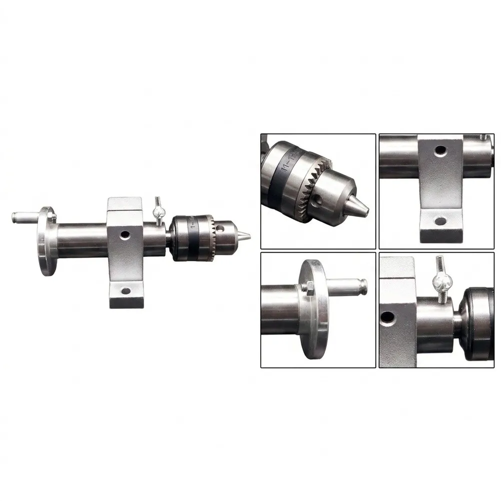 Tailstock Live Center Head for Lathe with 60mm Travel Distance Used in For Bead Drilling and Wood Turning Applications