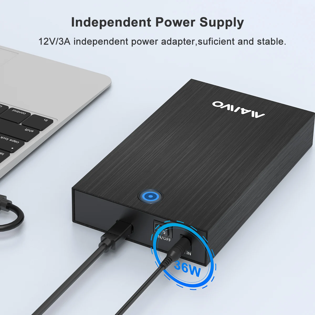 MAIWO 2.5/3.5インチ SATA HDD SSD エンクロージャ USB 3.0 to SATA 外付けハードドライブケース タイプCアダプター付き 工具不要設計 PC用