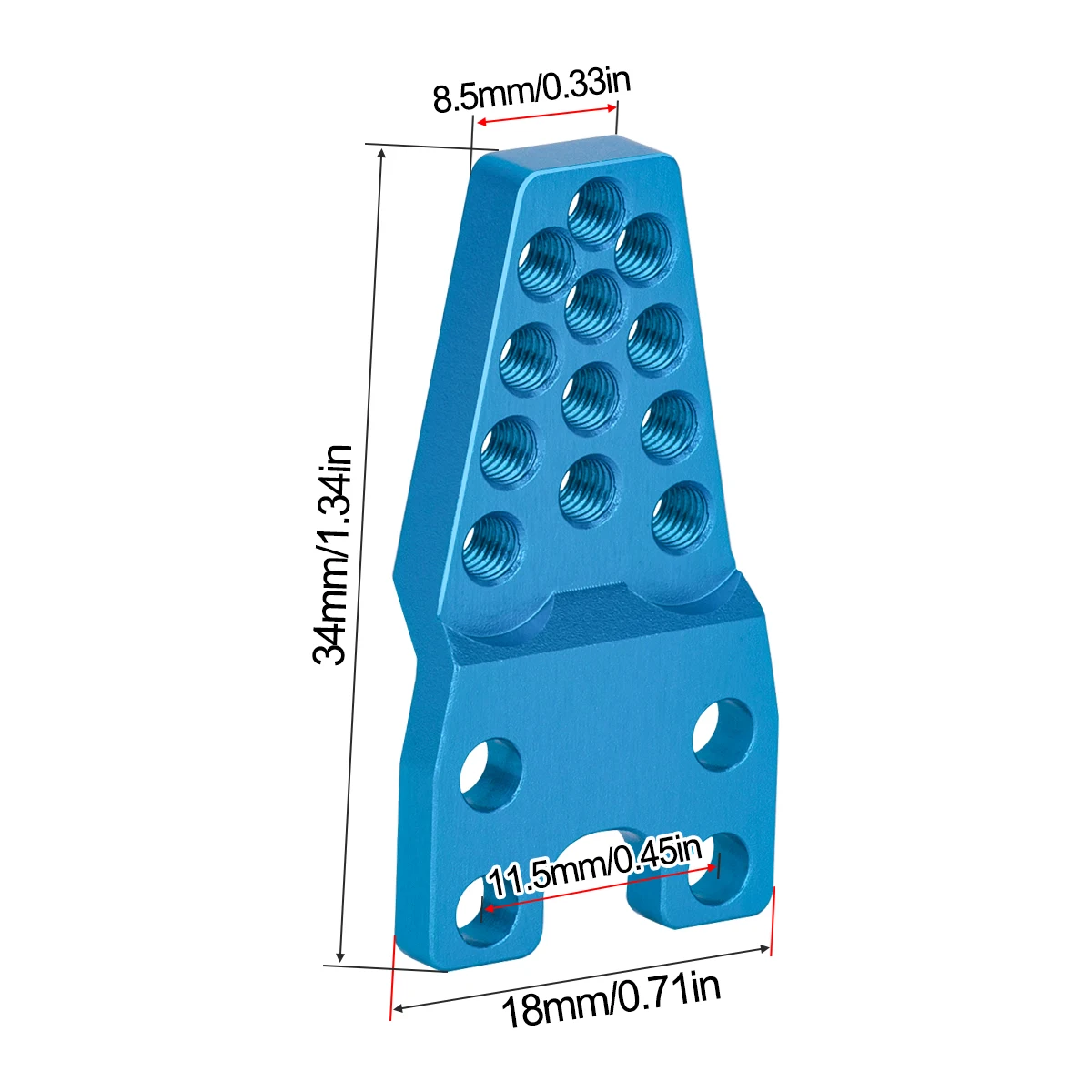 4Pcs Aluminium Adjustable Shock Absorber Mount Bracket for 1/10 RC Crawler Car Axial SCX10 90046 TRX-4 D90 D110 Upgrade Parts