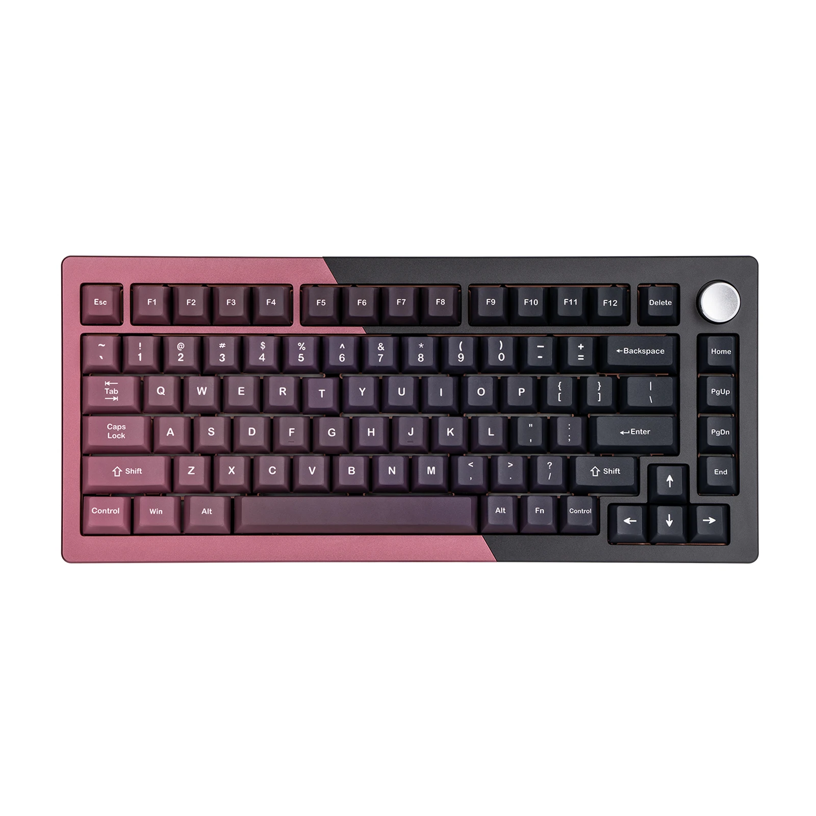 kiiboom teclado mecanico sem fio com fio bluetooth aluminio completo estrutura modular qmk via hot swappable loop 75 75 24g 01