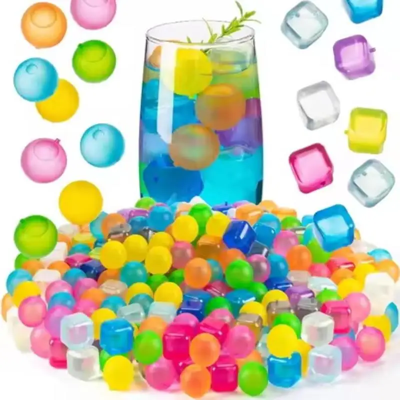 【CC】8/24PCS Reusable Plastic Ice Cubes Quick Cooling Fake Ices Cubes Ice Grains Various Shapes For Bar Coffee Wine Cocktail view 3