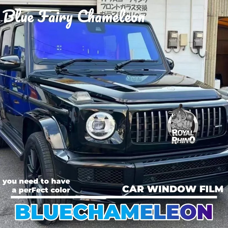 

Colorful Chameleon Blue VLT60% Window Tint Solar Film UV Block For Car Front Windshield Rear Windscreen Protection Film