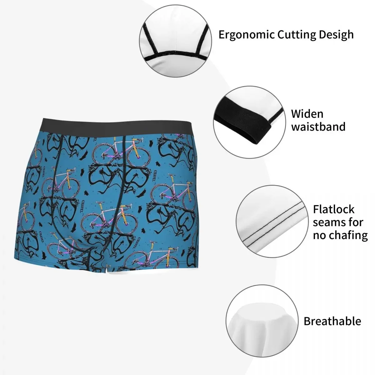 Bike Biker Cycle Bicycle Racing Gravel Underpants Cotton Panties Male Underwear Comfortable Shorts Boxer Briefs image 4