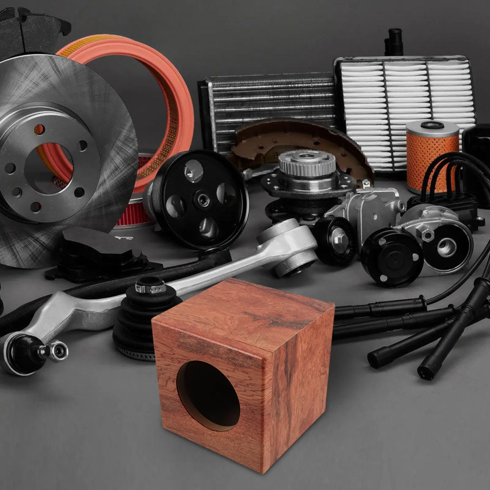 Wooden Speaker Enclosure 4 Inch Striped Finish Car Audio Box Automotive Subwoofer Case Vehicle Sound Subwoofer Box