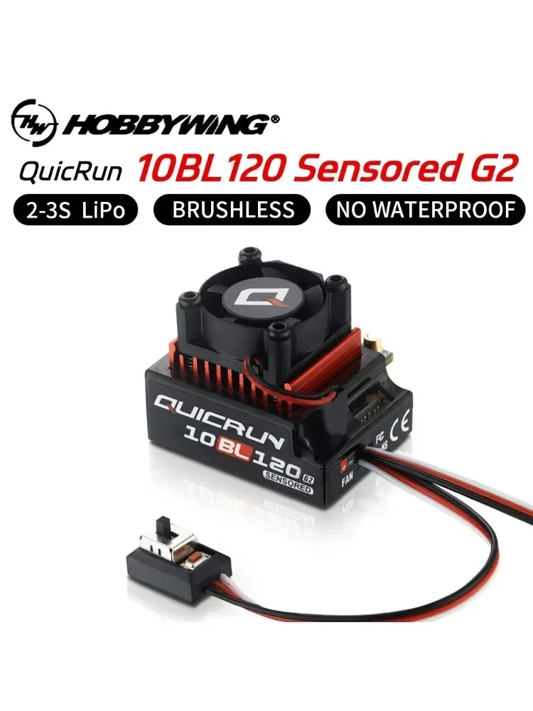 Hobbywing QuicRun 10BL120 G2 120A ESC sans balais à capteur pour voiture RC 1/10, buggy, drift, accessoires de voiture modèle
