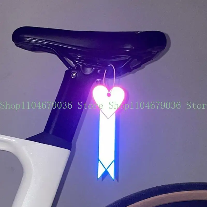 652F Cycling Safety Safety Love Heart Ribbon High Brightness Multifunction Pike Pike Pike Bike Strips