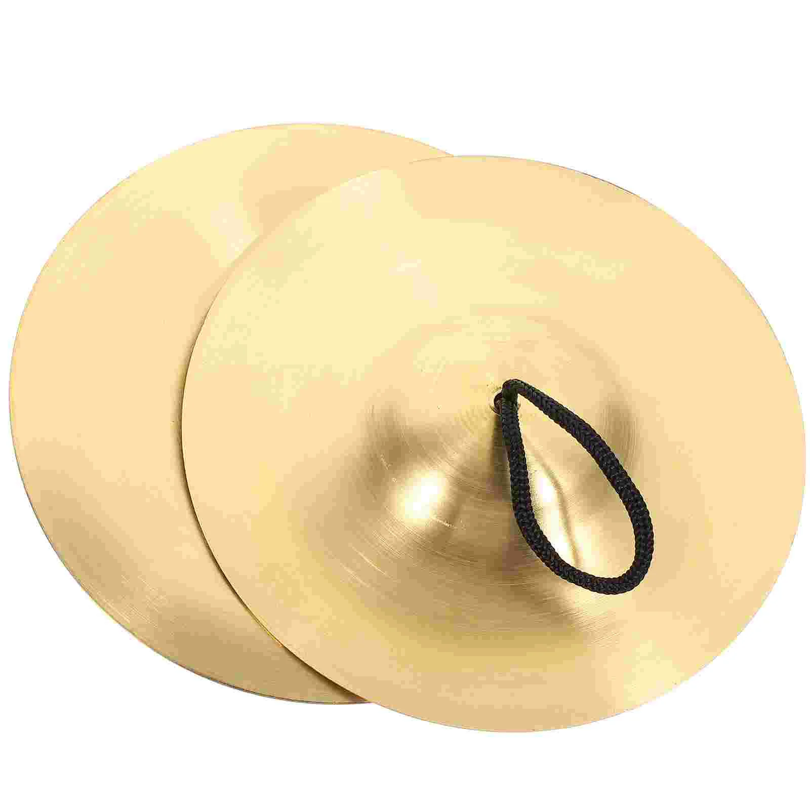 

Apparel Copper Cymbal Finger Instrument Percussion Cymbals for Kids Golden Children Miss