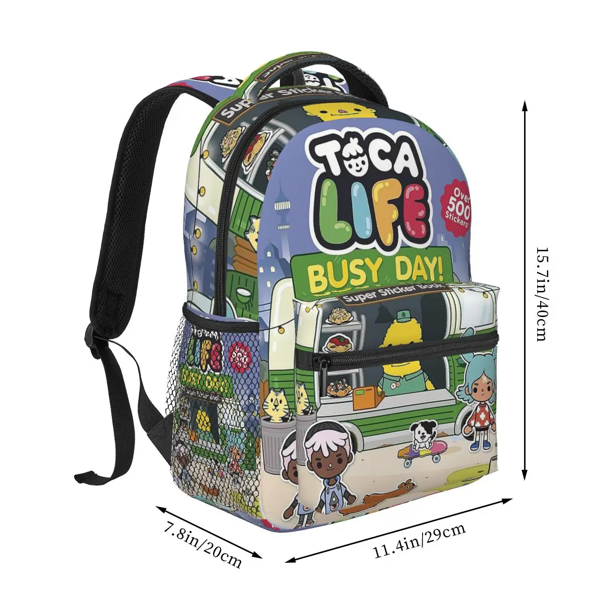 Toca Life Box Toca Boca Cute Game Backpacks Boys Girls Bookbag Children School Bags Laptop Rucksack Shoulder Bag Large Capacity