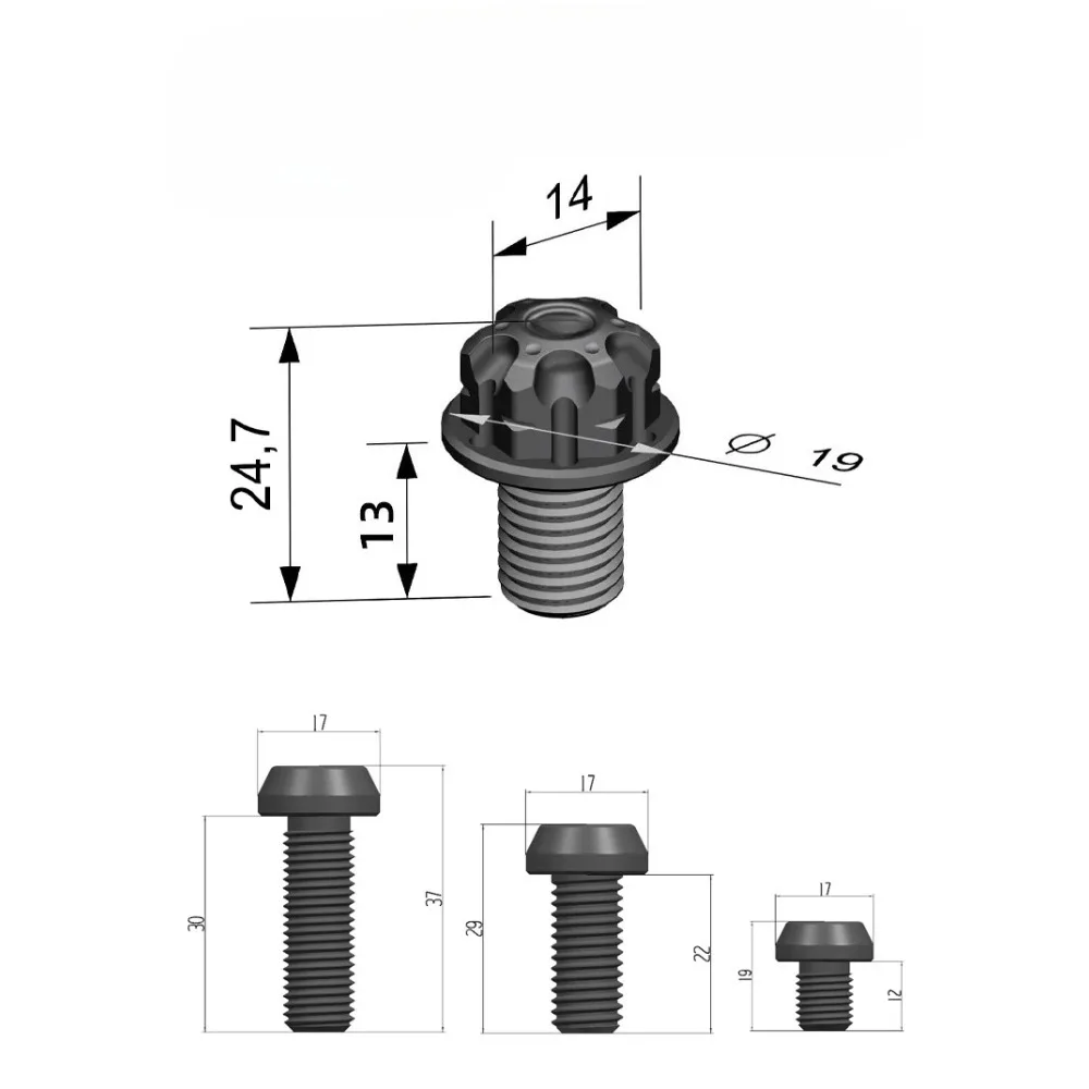 Rear View Mirror Screws Modified Spirit Beast Accessories for Honda TR300 Motorcycle Mirror Seat Hole Blocking Reflector Nut