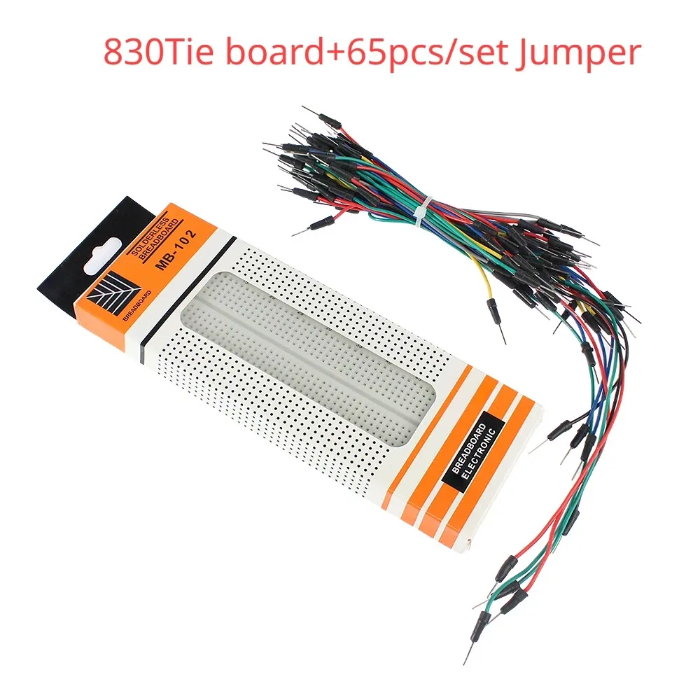 400 830 Point Breadboard Kit With Dupont Cable 65PCS Jumper Wire Cables PCB Board Bread Wire Electronic Set