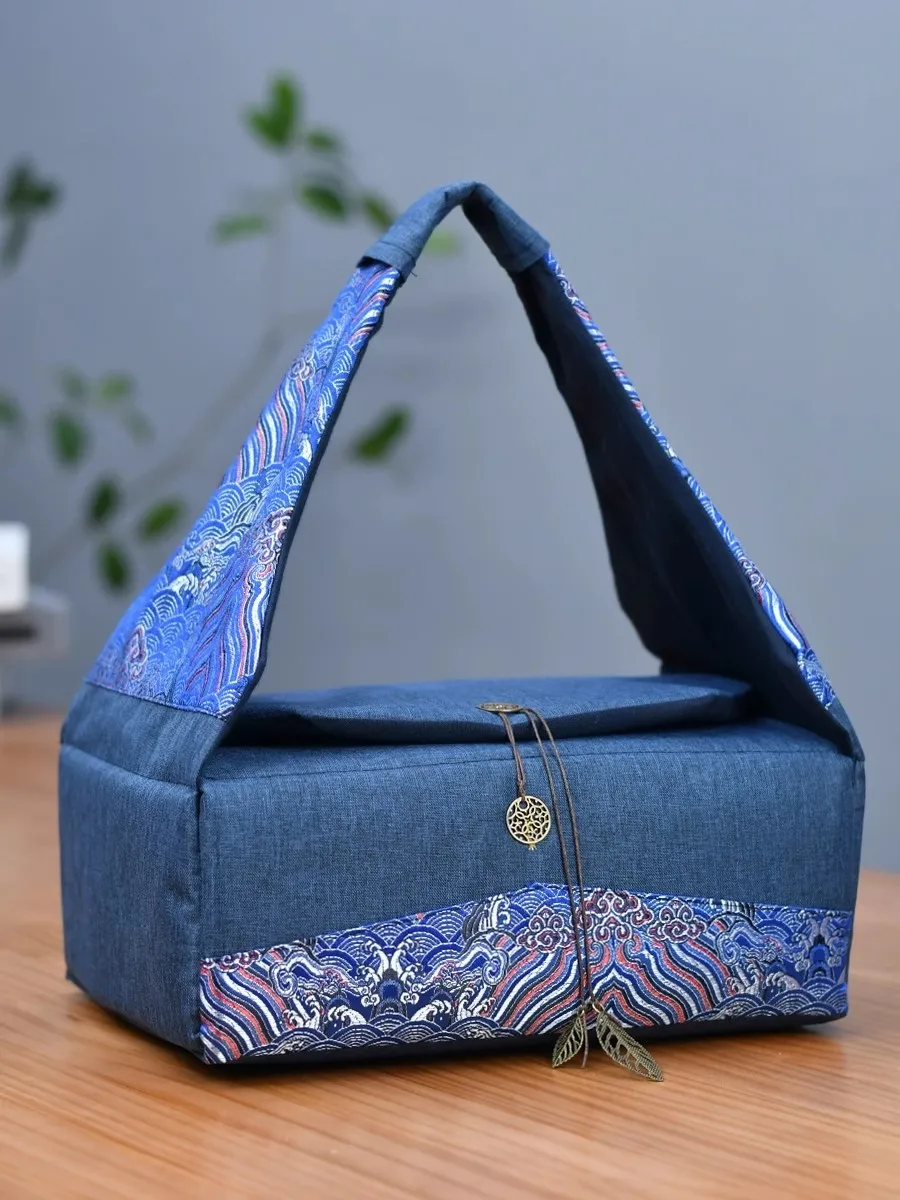 Portable Travel Tea Set Bag, Thickened, One or Two Pots, Sixty or Eighty Cups, Teapot Storage Cloth Bag