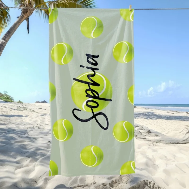 Sport Strandtuch Custom Ball Strandtuch Kinder Strandtuch Sommersaison Geschenk Meer Urlaub Jungen Camping Geschenk Strandzubehör – Detail 7