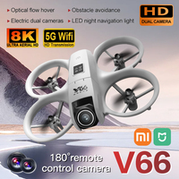 XIAOMI MIJIA V66 Mini Drone WiFi FPV RC Dron 180° Flip Remote Control 8K Profession HD Wide Angle Camera Foldable Toy for Kids