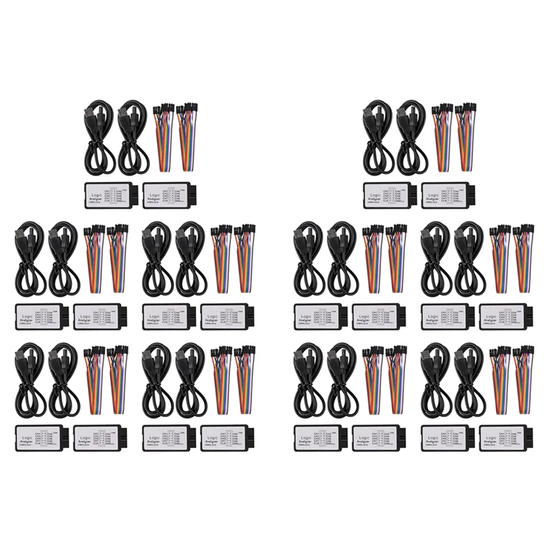 

【СШАЯ ПРЕДЛОЖЕНИЕ】20 комплектов USB-анализатора логики 24 МГц 8 каналов 24 м/секундры логический анализатор отладки для логического анализатора ARM FPGA 24 м