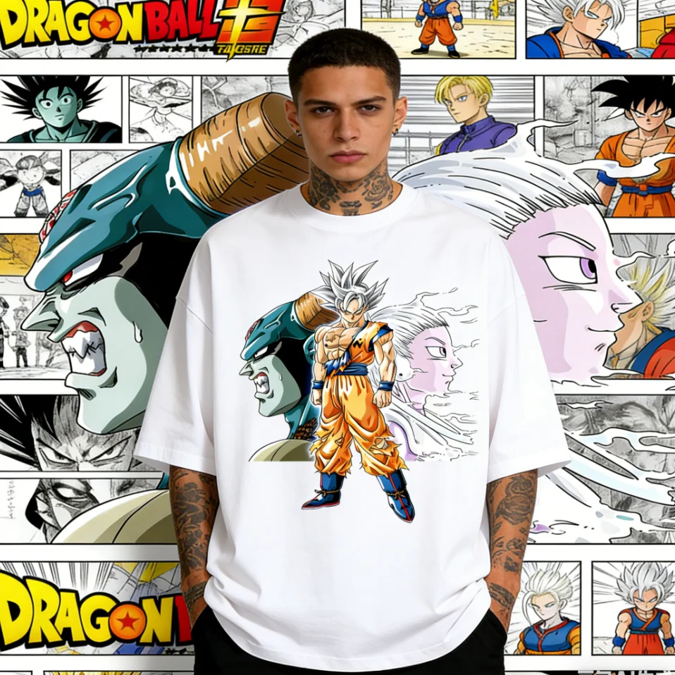

2026 Dragon Ball Goku Ultra Instinct T-shirt Men Women Kids Size Anime Graphic Tee Streetwear Vintage Harajuku Casual Top