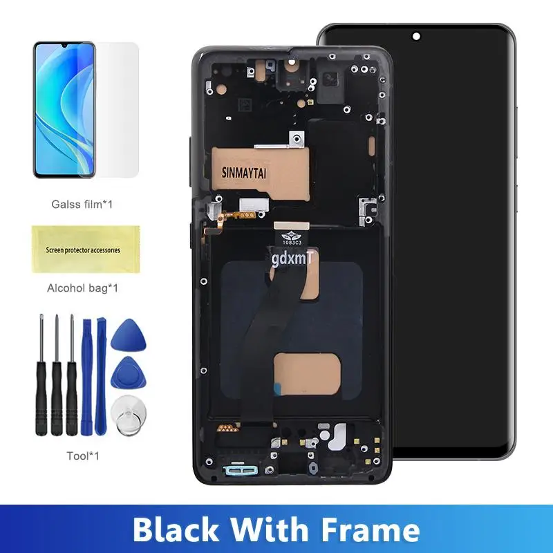 Top! Tested S21 Ultra For Samsung S21 Ultra 5G G998B G998U G998W LCD Display Touch Screen Digitizer Assembly Replacement