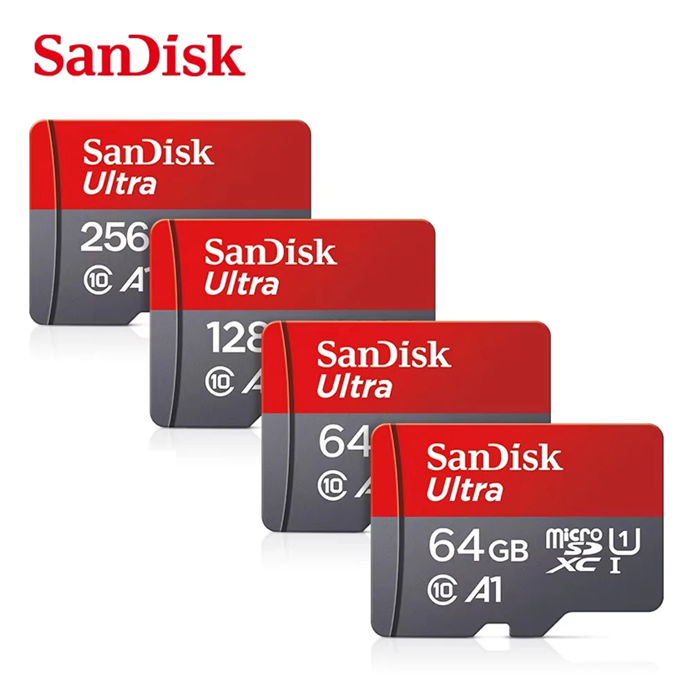 サンディスク-ウルトラ-マイクロsdカード-32gb-64gb-128gb-256gb-tfカード-a1-u1-クラス10-マイクロsd-64gb-tfフラッシュメモリカード-携帯電話-pc-カメラ用