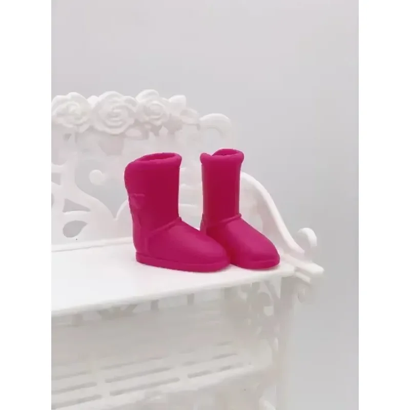 New styles black pink red boots shoes flat shoes for licca and curvy barbie dolls BBIA40