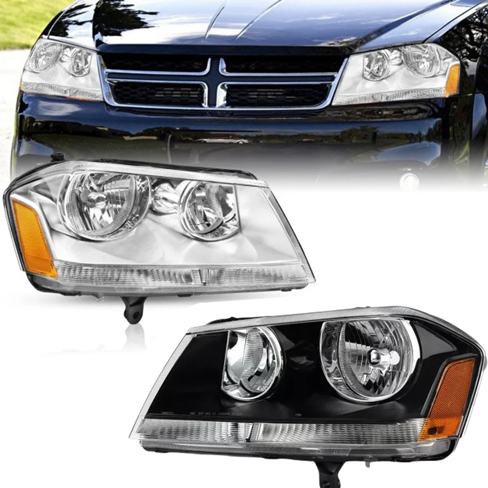 Par de faros delanteros para Dodge Avenger Sedan 2008 2009 2010 2011 2012 2013 2014 faro delantero faro delantero
