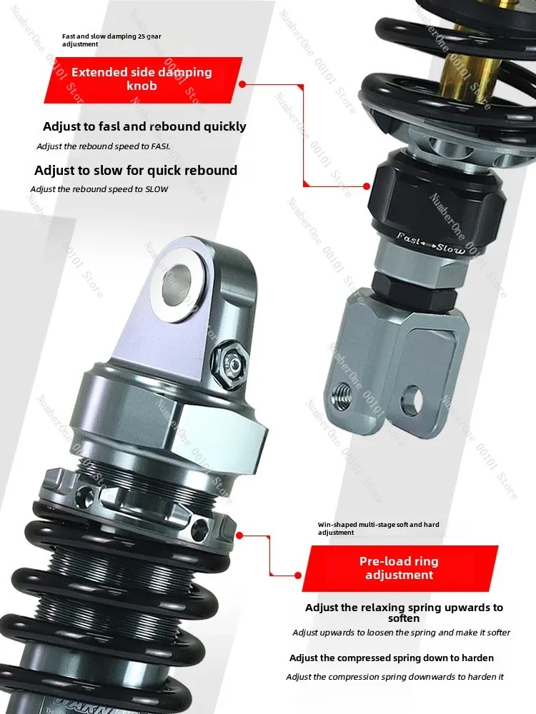 shock absorber, suitable for BMW C400gt rear shock absorption, Qianjianghong 350 stepless sr4max modified parts