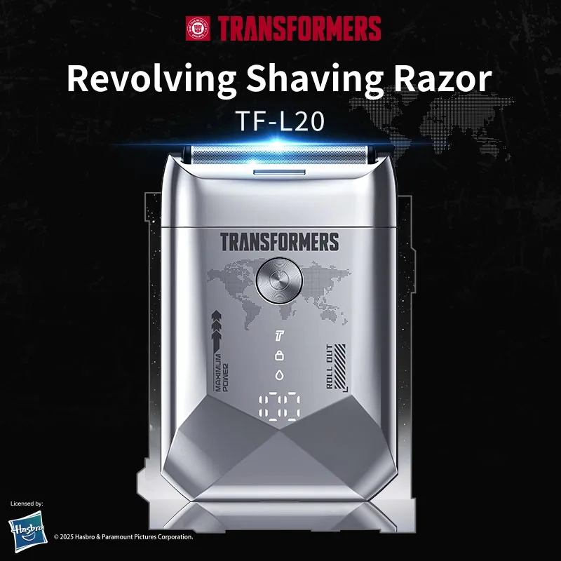 

Choice TRANSFORMERS TF-L20 Double-Foil Electric Shaver IPX7 Waterproof Portable Razor 60-Day Long Standby Beard Trimmer for Man