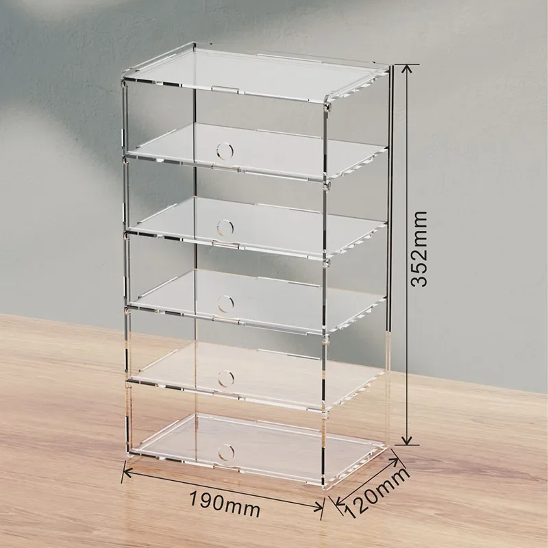Fully Transparent Acrylic Car Model Display Case 2-6 Layer Storage Box With Door Hot Wheels Acrylic Cabinet For 1/32 Racing Car
