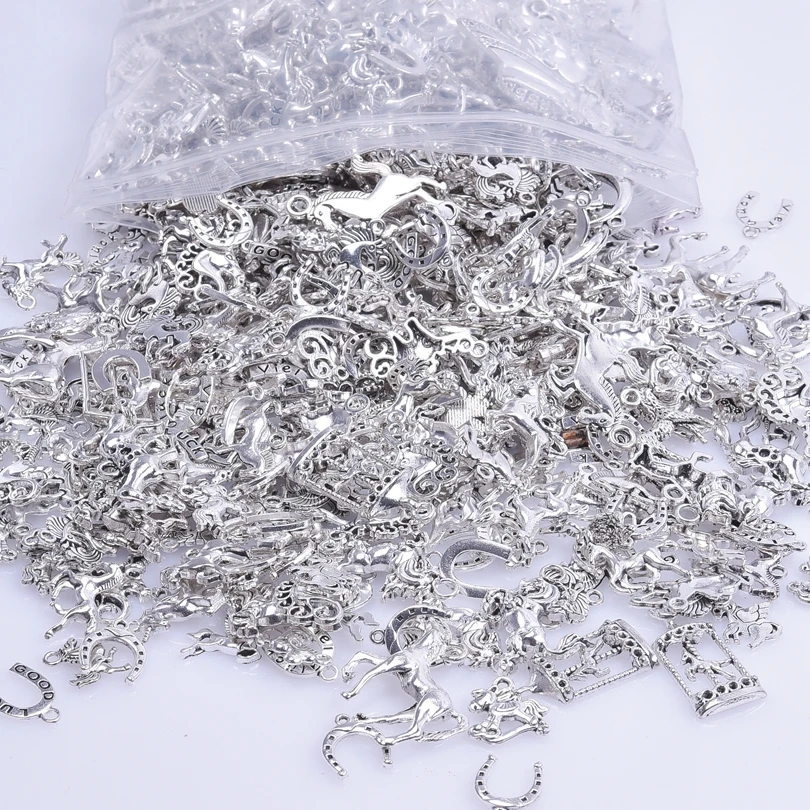 10/20PCS Mixed Horseshoe Pendant Presented In Antique Silver Colour DIY Jewelry Charm Necklace And Bracelet Accessories