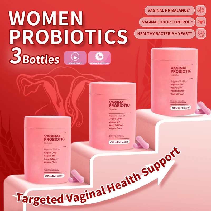 

3Bottles Women Probiotics PH Balance Vaginal Flora&Odor 60 Capsules Yeast Balance Gut Health Supplement