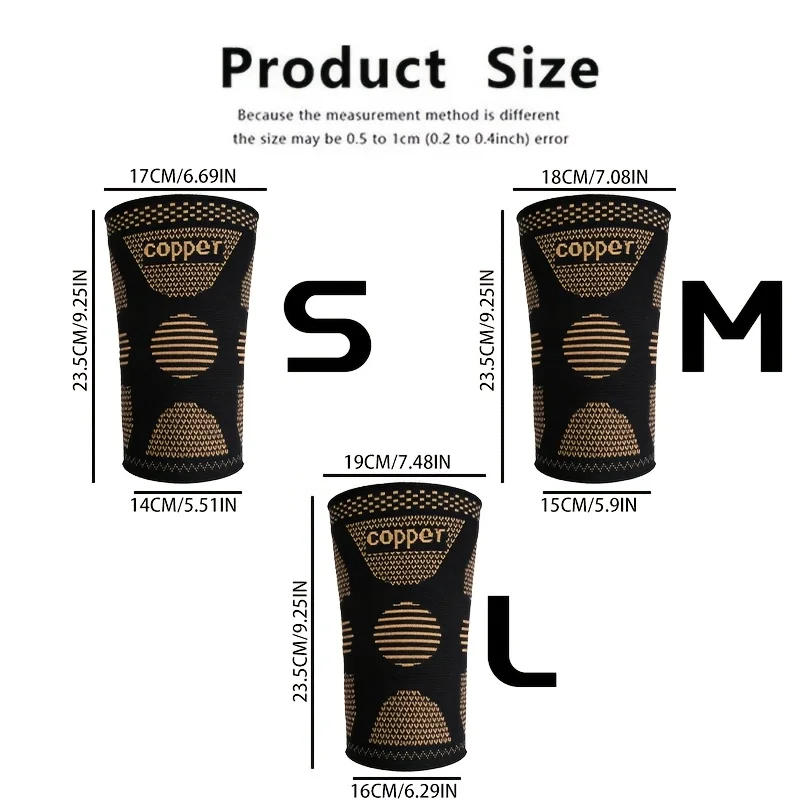 1pcs 2 Copper Thigh Sleeves Crafted for Support, Muscle Wrapping, And Compression, Featuring an Ergonomic Design for Running