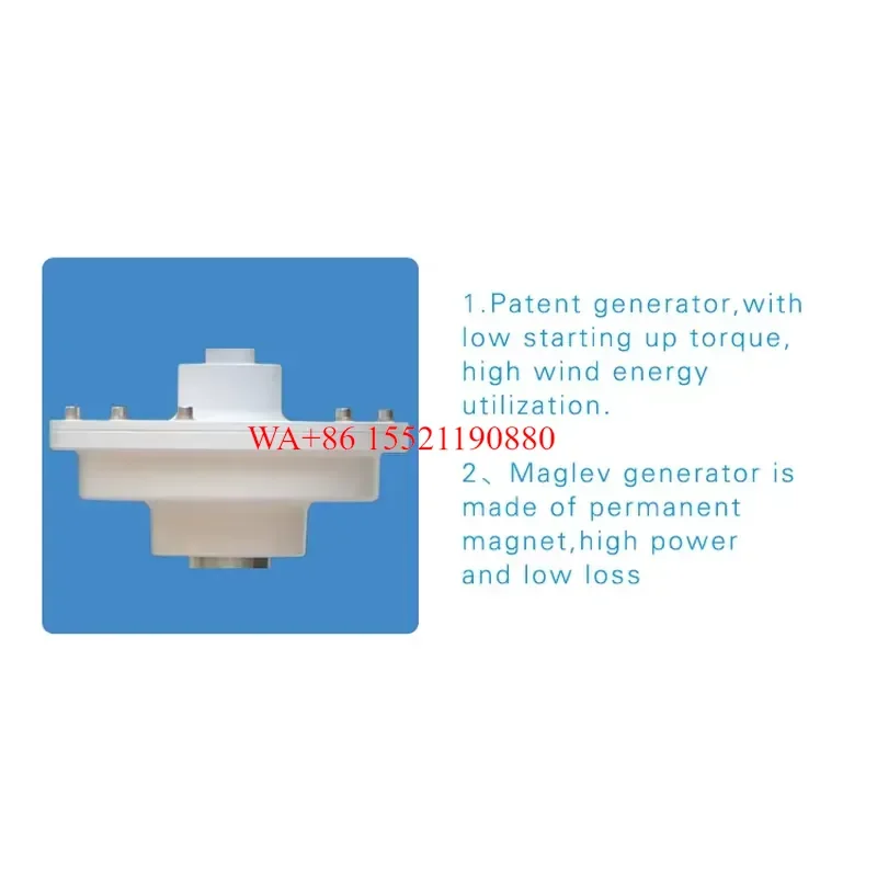WMWMNU Wholesale 1KW 2KW Small Household Vertical Axis Wind Turbine for 48V 96V Output with 1.28-1.55m Rotor Diameter