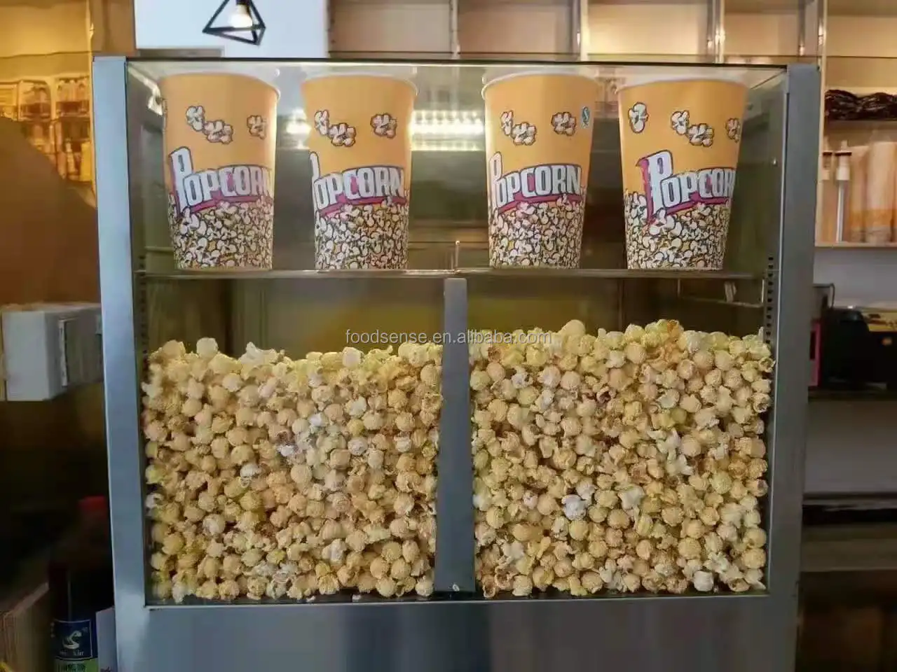 Коммерческий шкаф для изоляции попкорна из нержавеющей стали, подогреватель еды для закусок, дисплей для подогрева попкорна