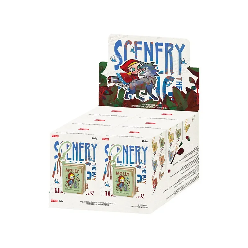 POP MART MOLLY Scenery Along The Way 20e Verjaardag Serie Mini Memory Album Tas Mystery Box Originele Blind Box Guess Toys Tas