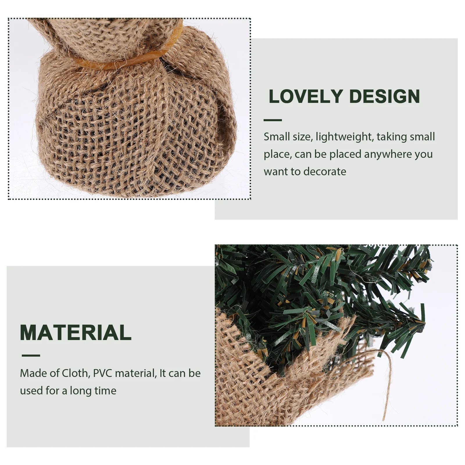 

2 Pcs Christmas Tree Ornaments Christams Mini Presents Decoration Trees for Craft Fold Small Desktop Green
