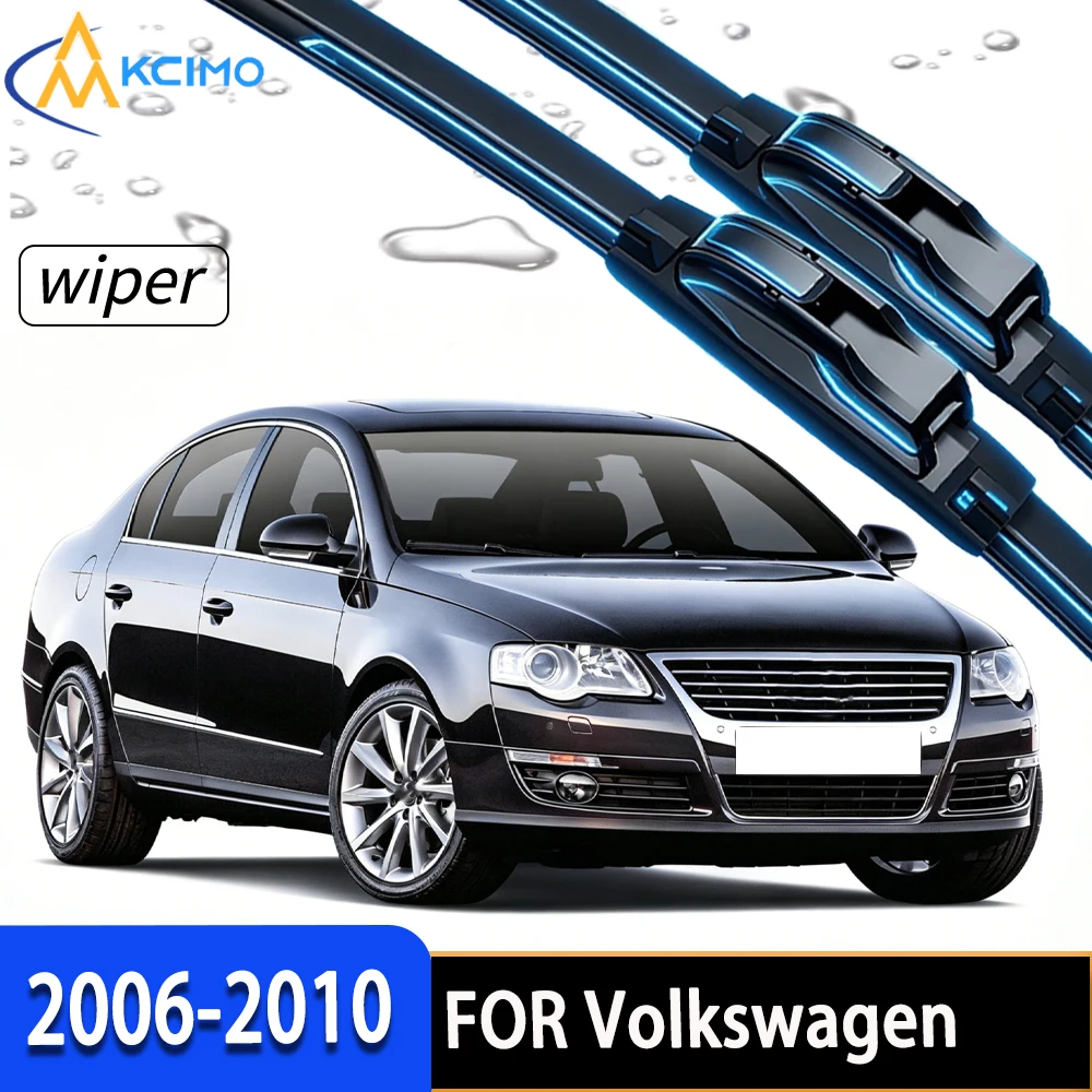 

2Pcs Front Windshield Wiper Blades for Volkswagen Passat B6 2006-2010, High-Density Rubber, Stable Wiping, Direct Replacement