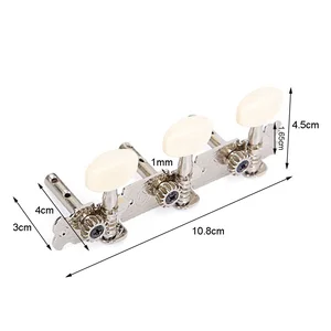 Guitar String Tuning Pegs Tuners, Acoustic and Folk Guitar Machine Heads, Chrome Part, 3R + 3L, Guitar Replacement Parts, 6PCs 8 Main Sales Tarraxa Guitar - №2
