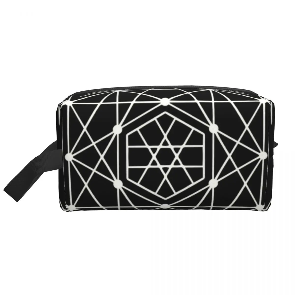 Custom Beautiful Spiritual Magical Mandala Pattern Toiletry Bag for Sacred Geometry Makeup Cosmetic Ladies Beauty Dopp Kit Box