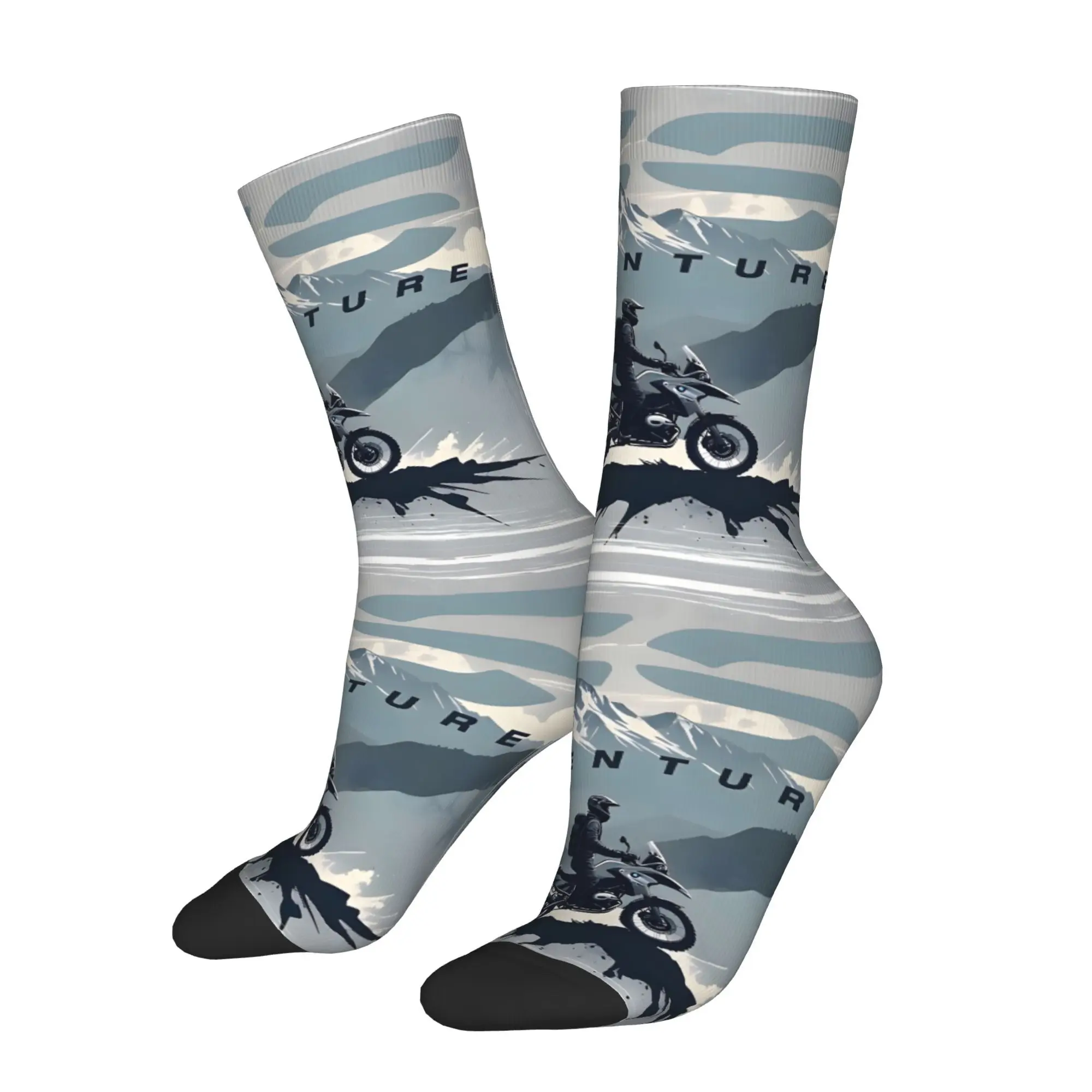 

Adventure Motocycle Unisex Winter Socks Running Happy Socks Street Style Crazy Sock