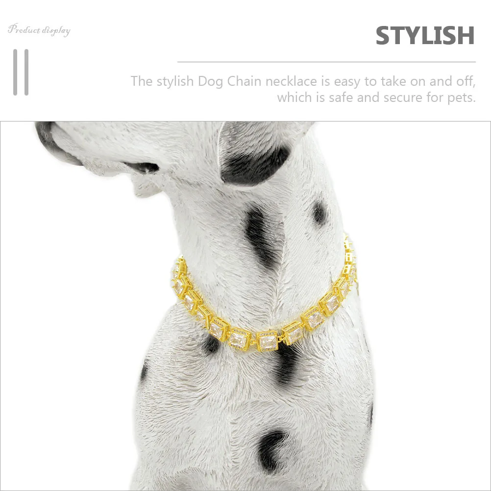 

Dog Chain Collar Titanium Steel Decorative Necklace for Medium Dogs Lightweight Stylish Pet Chain for Parties Holidays Daily