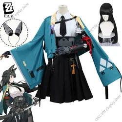 ZZZ Hoshimi Miyabi Cosplay Costume Game Zenless Zone Zero Cosplay Wig Outfits Halloween Carnival Party Role Play Uniform Women
