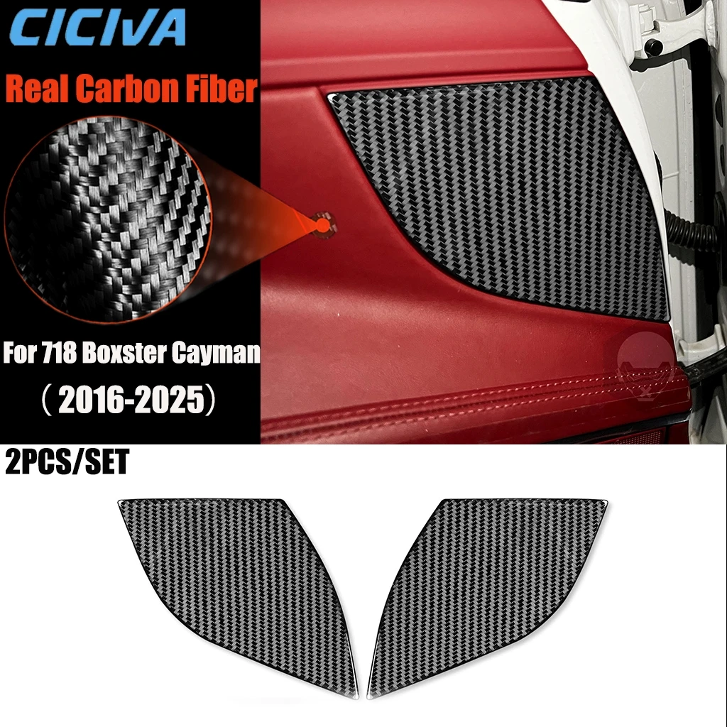 

Автомобильные аксессуары из углеродного волокна, дверная панель для хранения, модифицированная внутренняя накладка, наклейка для Porsche 718 982 Boxster Cayman 2016-25