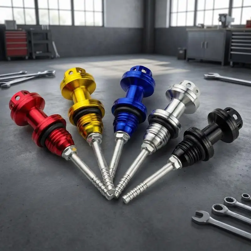 CNC Engine Oil Dip Stick for Motorcycle Body Parts Versatile Oil Filter with Easy Oil Level Reading
