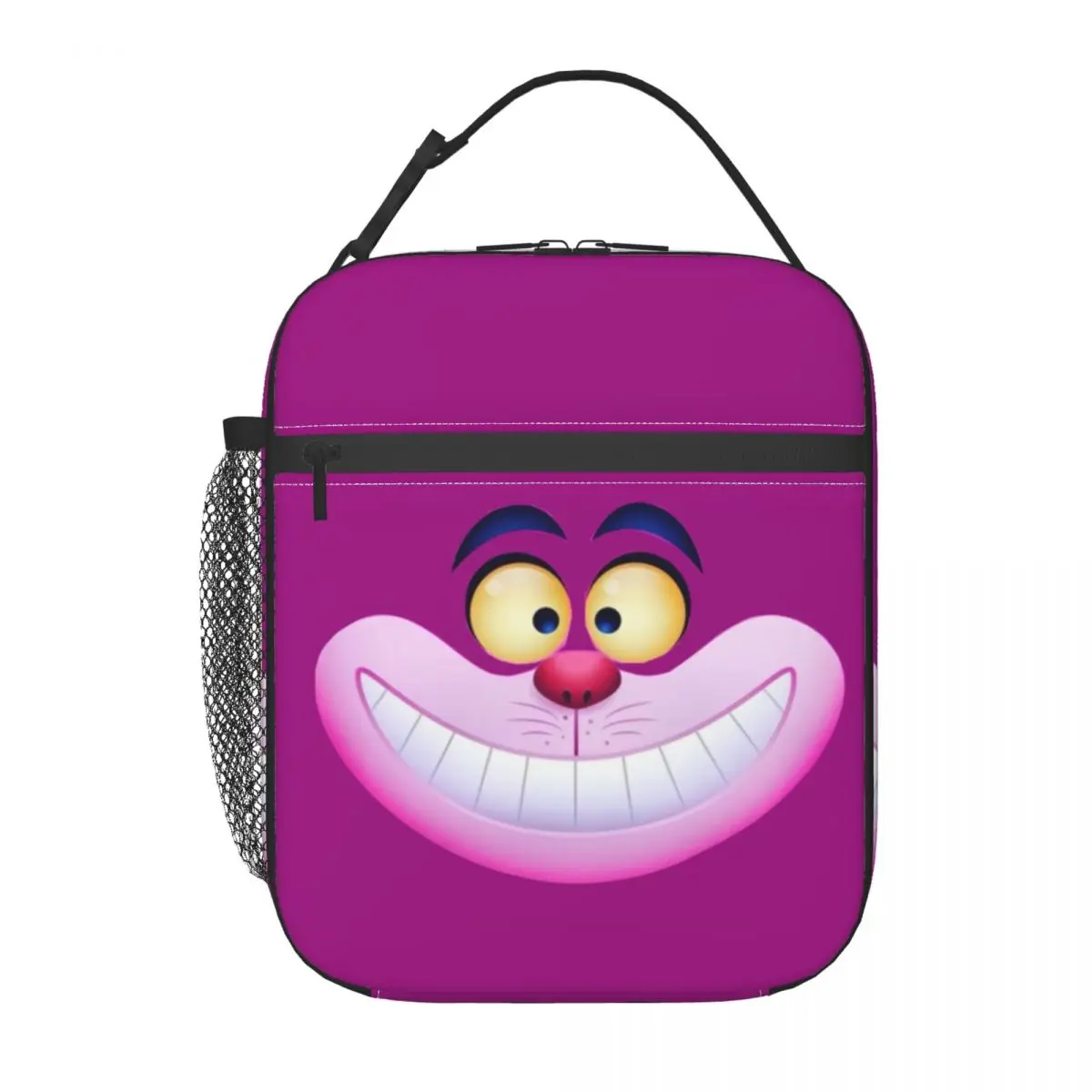 Smiling Cheshire Cat Insulated Lunch Bags for School Office Food Cartoon Anime Leakproof Thermal Cooler Lunch Box Women Children