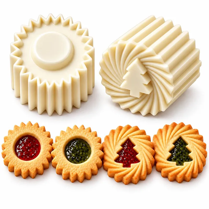 2pcs Double-sided Pastry Molds For Christmas Tree Cookies Silicone Molds Kitchen Accessories For Making Christmas Cookies Snacks