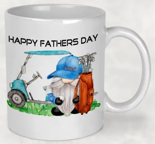 Fathers Day Mug Golf Gnome Funny Novelty Dad Gonk Cup Perfect Birthday Gift