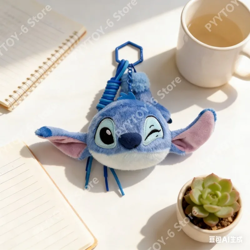 

Disney Genuine 9cm Stitch Pendant Exquisite Cute Soft Doll AGG Pendant Backpack Keychain Birthday Gift Versatile Decoration